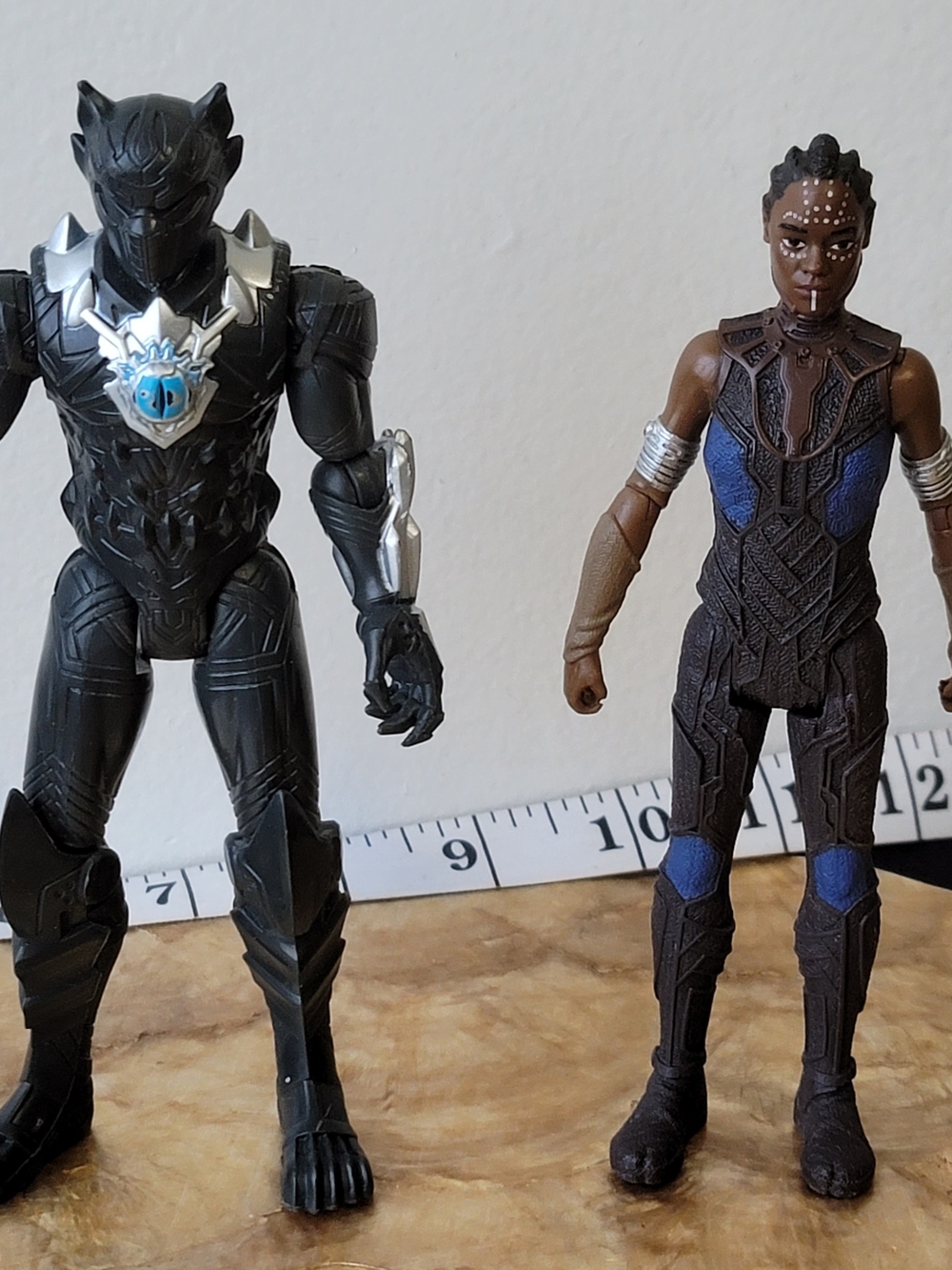 Marvel Black Panther and Shuri Action Figures - Black, Silver, Blue, Brown